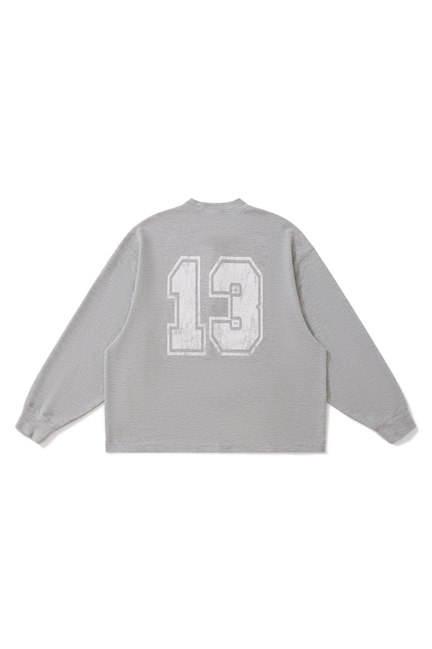 BURNIN*97'Series Worn Slogan Waffle Henley Collar Long Sleeve T-shirt - PSYLOS 1, BURNIN*97'Series Worn Slogan Waffle Henley Collar Long Sleeve T-shirt, T-shirt, Burnin, PSYLOS 1